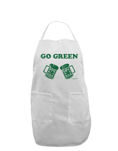 Go Green - St. Patrick's Day Green Beer Adult Apron by TooLoud-Bib Apron-TooLoud-White-One-Size-Davson Sales