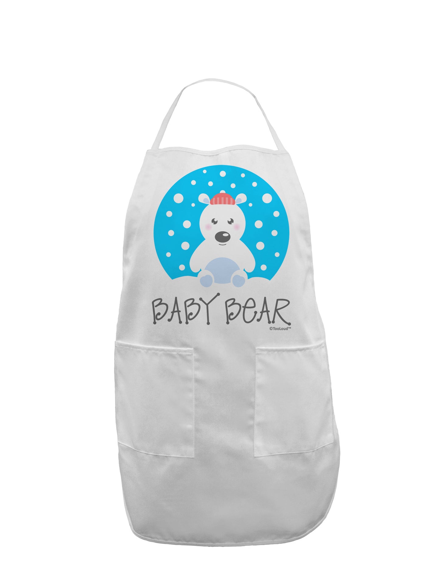 Matching Polar Bear Family - Baby Bear Adult Apron by TooLoud-Bib Apron-TooLoud-White-One-Size-Davson Sales