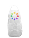 Rainbow Pot - Marijuana Leaf Adult Apron-Bib Apron-TooLoud-White-One-Size-Davson Sales