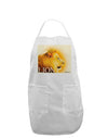 Lion Watercolor 3 Text Adult Apron-Bib Apron-TooLoud-White-One-Size-Davson Sales