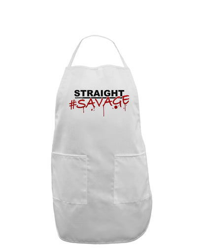 Straight Savage Adult Apron-Bib Apron-TooLoud-White-One-Size-Davson Sales