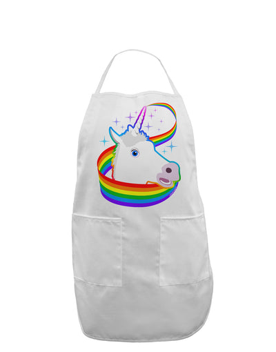 Magical Horn Rainbow Unicorn Adult Apron-Bib Apron-TooLoud-White-One-Size-Davson Sales