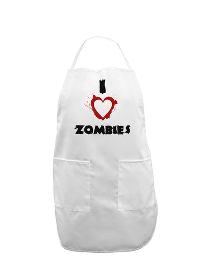 I Heart Zombies - Bloody Heart Adult Apron-Bib Apron-TooLoud-White-One-Size-Davson Sales