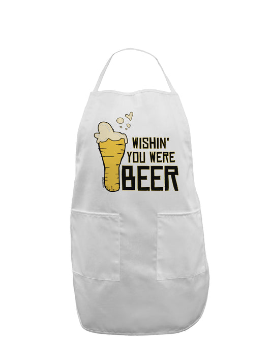 Wishin you were Beer Adult Apron-Bib Apron-TooLoud-White-One-Size-Davson Sales
