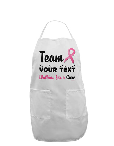 Personalized Team -Name- Breast Cancer Walk - Walking for a Cure Adult Apron-Bib Apron-TooLoud-White-One-Size-Davson Sales