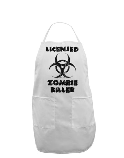 Licensed Zombie Killer - Biohazard Adult Apron by TooLoud-Bib Apron-TooLoud-White-One-Size-Davson Sales