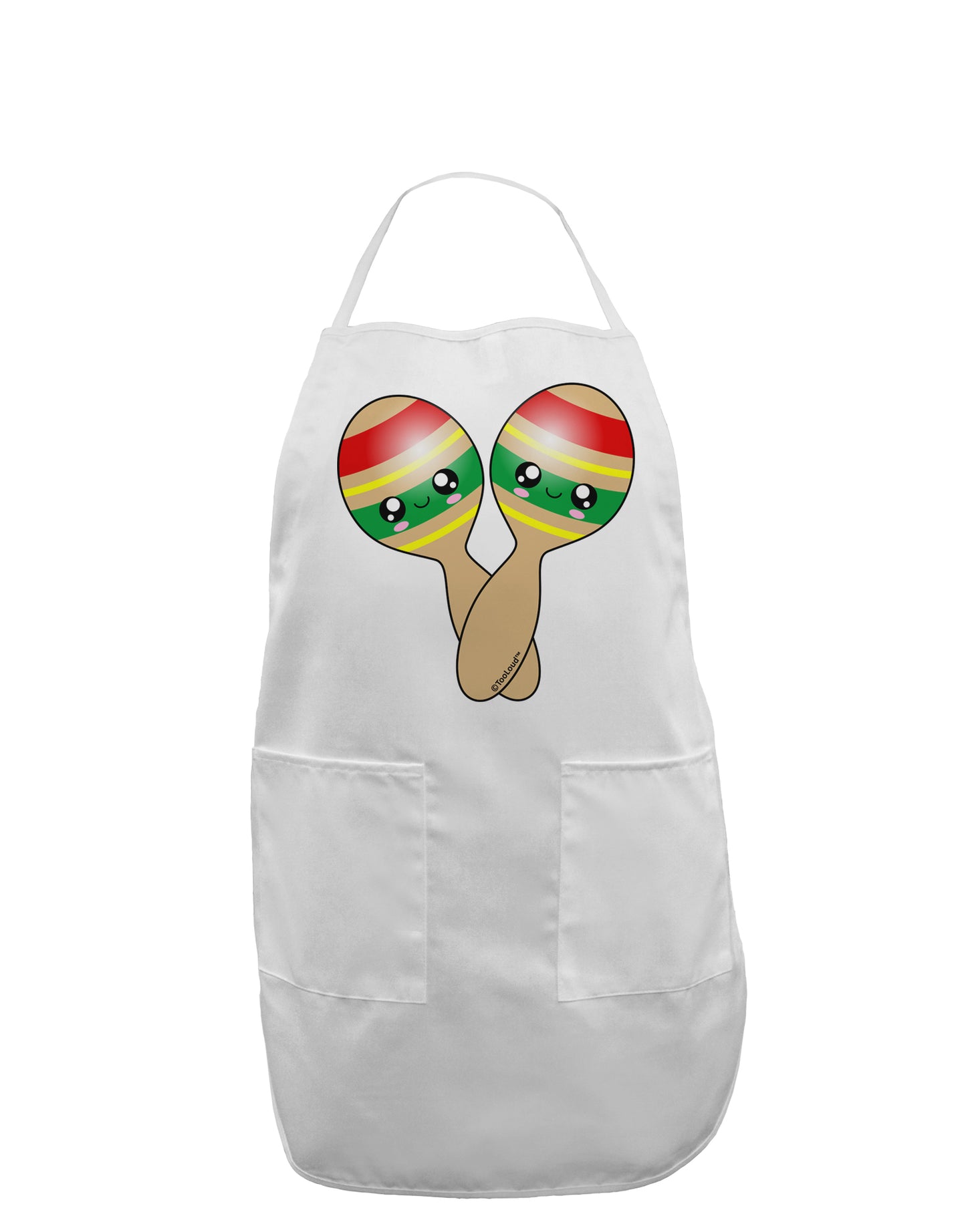 Cute Maracas Design Adult Apron by TooLoud-Bib Apron-TooLoud-White-One-Size-Davson Sales