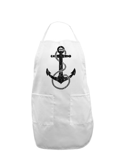 Distressed Nautical Sailor Rope Anchor Adult Apron-Bib Apron-TooLoud-White-One-Size-Davson Sales