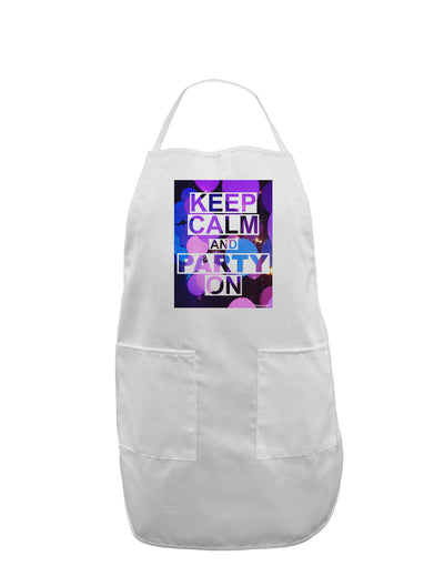 Keep Calm - Party Balloons Adult Apron-Bib Apron-TooLoud-White-One-Size-Davson Sales