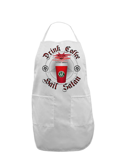 Red Cup Drink Coffee Hail Satan Adult Apron by-Bib Apron-TooLoud-White-One-Size-Davson Sales