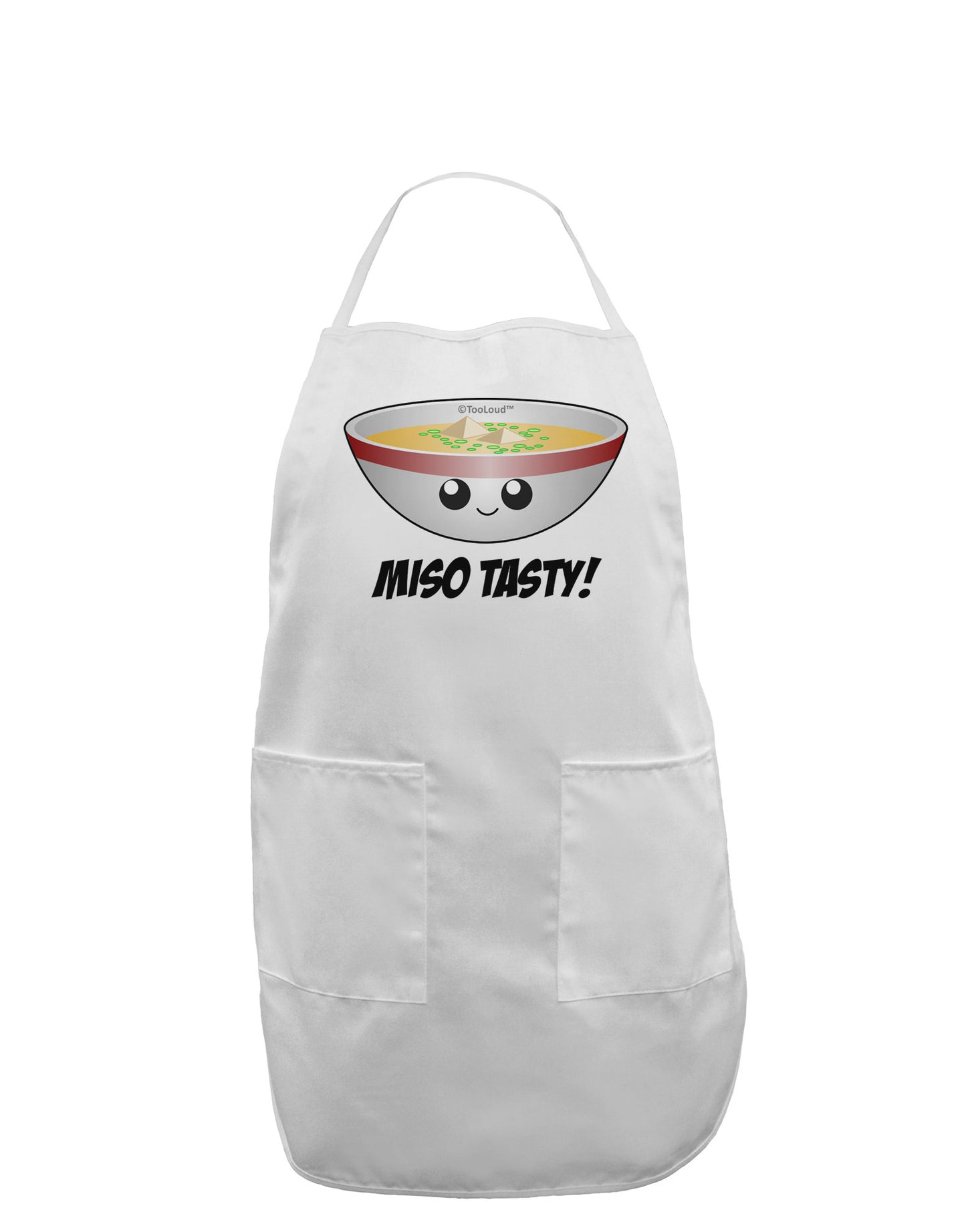 Miso Tasty - Cute Miso Soup Bowl Adult Apron by TooLoud-Bib Apron-TooLoud-White-One-Size-Davson Sales