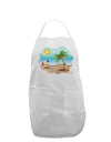 Fun Summer Beach Scene Adult Apron by TooLoud-Bib Apron-TooLoud-White-One-Size-Davson Sales