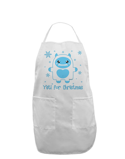 Yeti (Ready) for Christmas - Abominable Snowman Adult Apron-Bib Apron-TooLoud-White-One-Size-Davson Sales