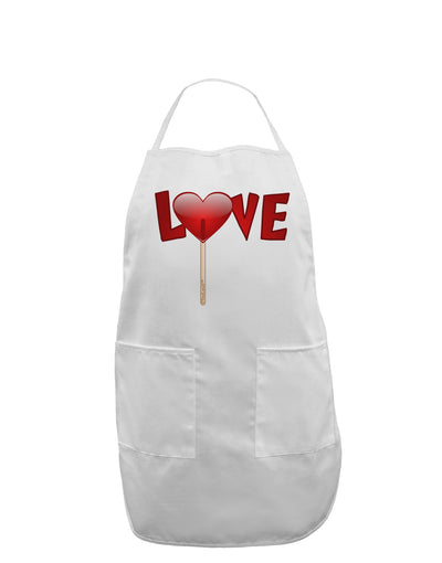 Love Lollipop Adult Apron-Bib Apron-TooLoud-White-One-Size-Davson Sales