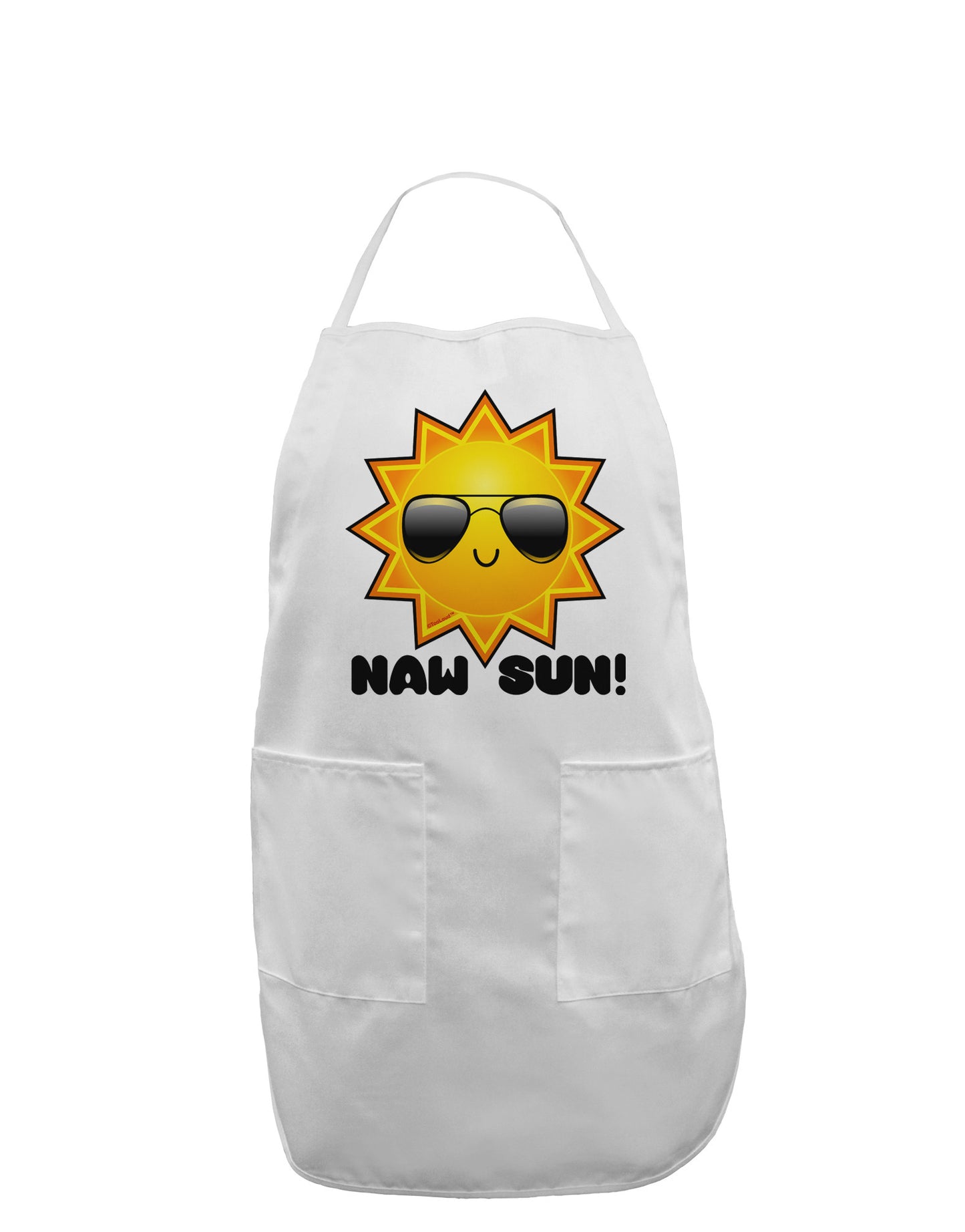 Naw Sun Cute Sun Adult Apron-Bib Apron-TooLoud-White-One-Size-Davson Sales