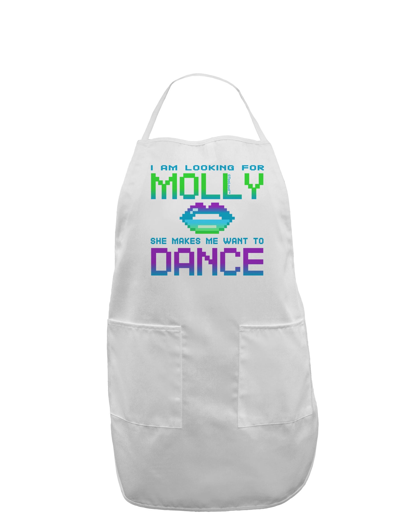 Looking For Molly Adult Apron-Bib Apron-TooLoud-White-One-Size-Davson Sales