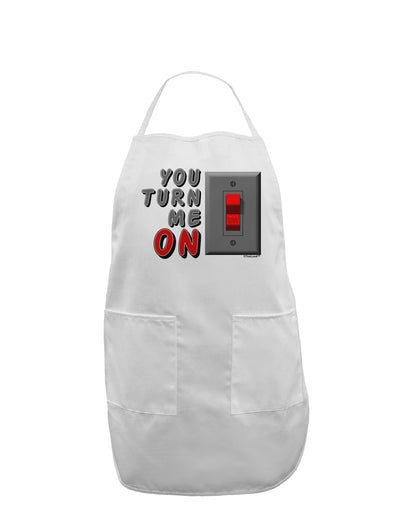 TooLoud You Turn Me On Switch Adult Apron-Bib Apron-TooLoud-White-One-Size-Davson Sales