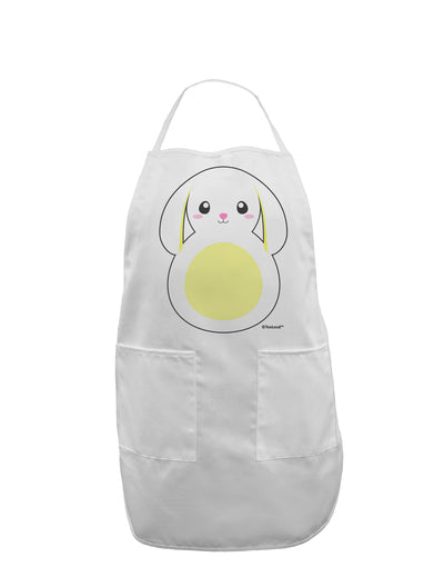 Cute Bunny with Floppy Ears - Yellow Adult Apron by TooLoud-Bib Apron-TooLoud-White-One-Size-Davson Sales