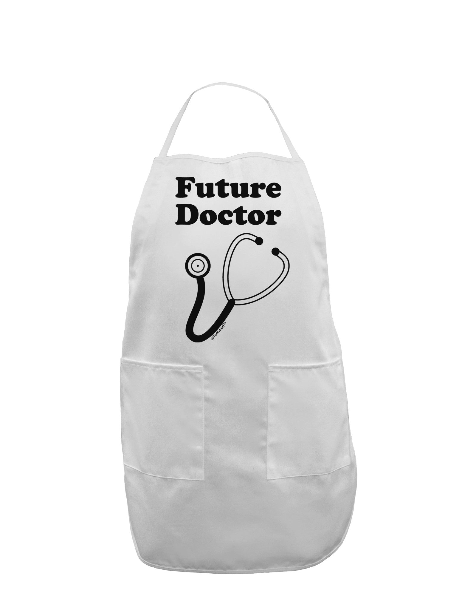 Future Doctor Adult Apron-Bib Apron-TooLoud-White-One-Size-Davson Sales