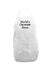 World's Okayest Boss Text - Boss Day Adult Apron-Bib Apron-TooLoud-White-One-Size-Davson Sales