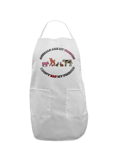 I Don't Eat My Friends Adult Apron-Bib Apron-TooLoud-White-One-Size-Davson Sales