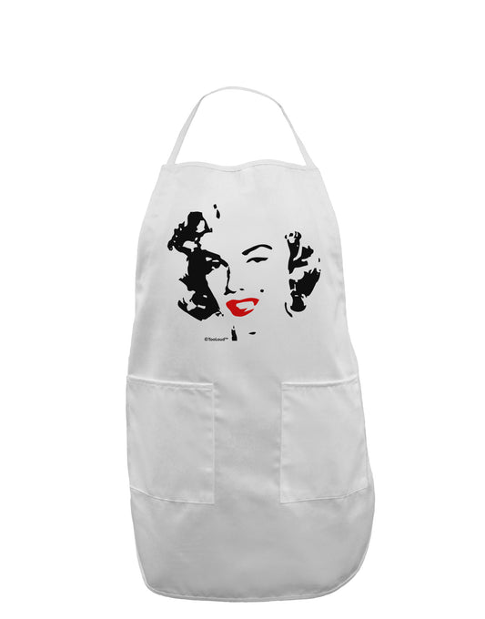 Marilyn Monroe Cutout Design Red Lips Adult Apron by TooLoud-Bib Apron-TooLoud-White-One-Size-Davson Sales