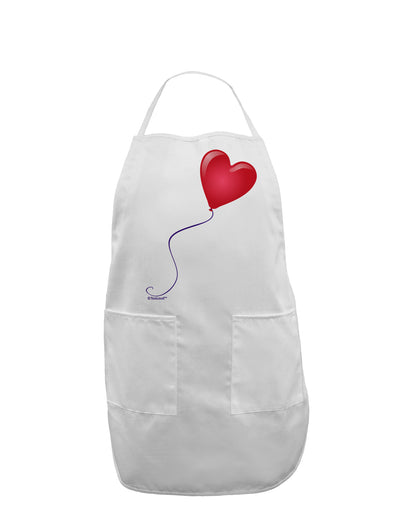 Cute Red Heart Balloon Adult Apron-Bib Apron-TooLoud-White-One-Size-Davson Sales