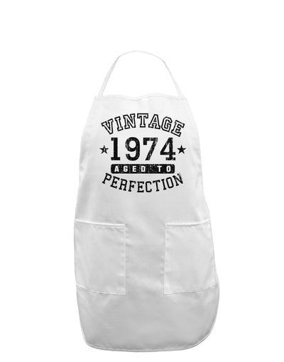 Vintage Birth Year 1974 Adult Apron-Bib Apron-TooLoud-White-One-Size-Davson Sales