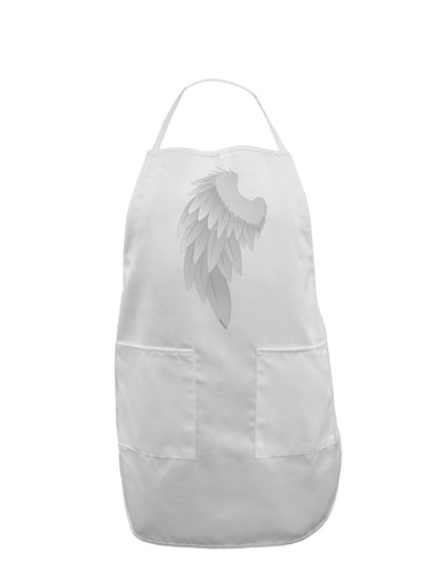 Single Left Angel Wing Design - Couples Adult Apron-Bib Apron-TooLoud-White-One-Size-Davson Sales