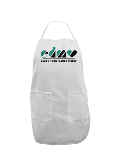 EDM Heart Black Adult Apron-Bib Apron-TooLoud-White-One-Size-Davson Sales