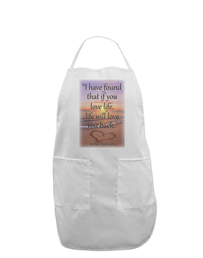 Life Will Love You Back Adult Apron by TooLoud-Bib Apron-TooLoud-White-One-Size-Davson Sales