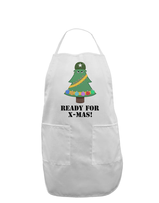 Christmas Tree - Ready for X-Mas Adult Apron-Bib Apron-TooLoud-White-One-Size-Davson Sales