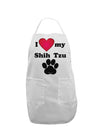 I Heart My Shih Tzu Adult Apron by TooLoud-Bib Apron-TooLoud-White-One-Size-Davson Sales