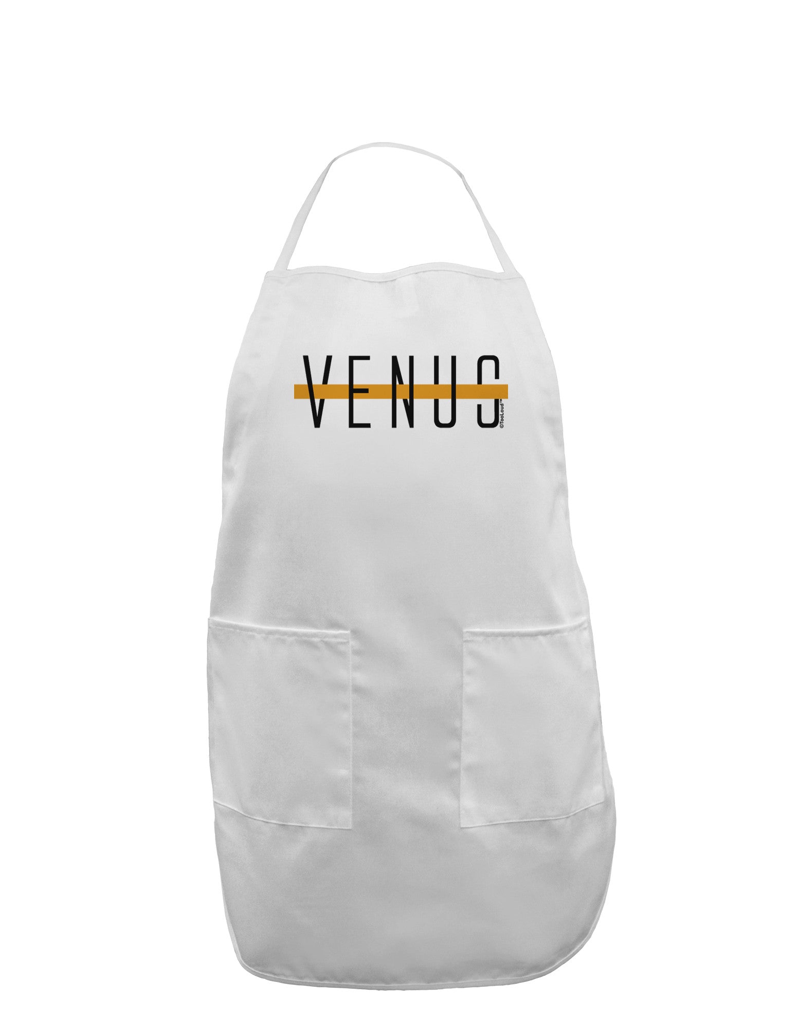 Planet Venus Text Only Adult Apron-Bib Apron-TooLoud-White-One-Size-Davson Sales