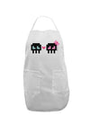 8-Bit Skull Love - Boy and Girl Adult Apron-Bib Apron-TooLoud-White-One-Size-Davson Sales