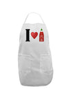 I Heart Sriracha Design Adult Apron by TooLoud-Bib Apron-TooLoud-White-One-Size-Davson Sales