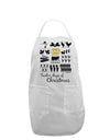 12 Days of Christmas Text Color Adult Apron-Bib Apron-TooLoud-White-One-Size-Davson Sales