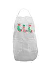 Cute Hanging Christmas Stockings Adult Apron by TooLoud-Bib Apron-TooLoud-White-One-Size-Davson Sales