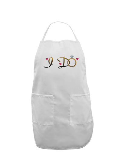 I Do - Bride Adult Apron-Bib Apron-TooLoud-White-One-Size-Davson Sales