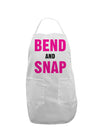 Bend and Snap Pink Text Adult Apron-Bib Apron-TooLoud-White-One-Size-Davson Sales