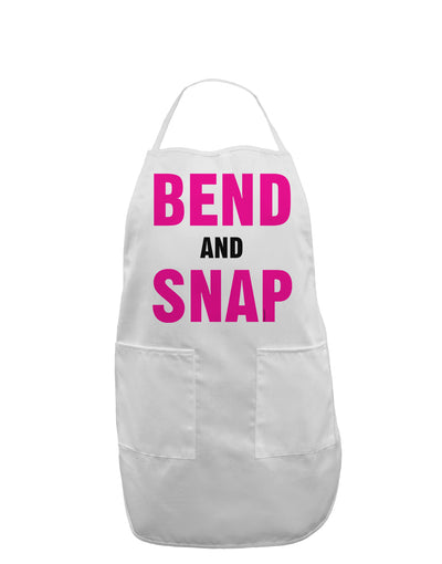 Bend and Snap Pink Text Adult Apron-Bib Apron-TooLoud-White-One-Size-Davson Sales