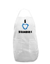 I Heart Zombies - Bloody Heart Blue Adult Apron-Bib Apron-TooLoud-White-One-Size-Davson Sales