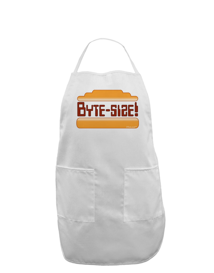 Byte Size Adult Apron-Bib Apron-TooLoud-White-One-Size-Davson Sales