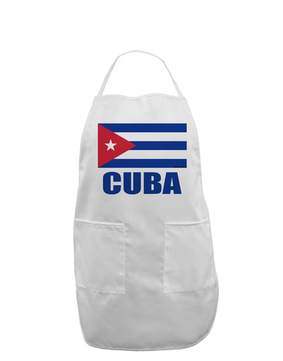 Cuba Flag Cuban Pride Adult Apron by TooLoud-Bib Apron-TooLoud-White-One-Size-Davson Sales