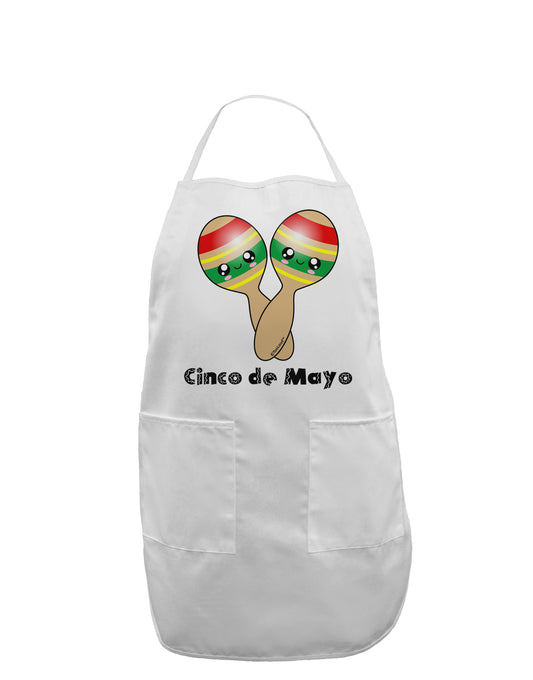 Cute Maracas Design - Cinco de Mayo Adult Apron by TooLoud-Bib Apron-TooLoud-White-One-Size-Davson Sales