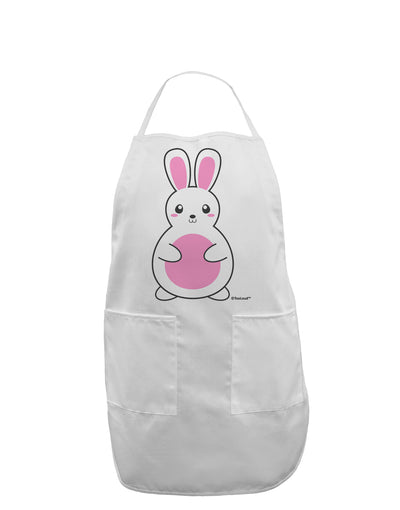 Cute Easter Bunny - Pink Adult Apron by TooLoud-Bib Apron-TooLoud-White-One-Size-Davson Sales