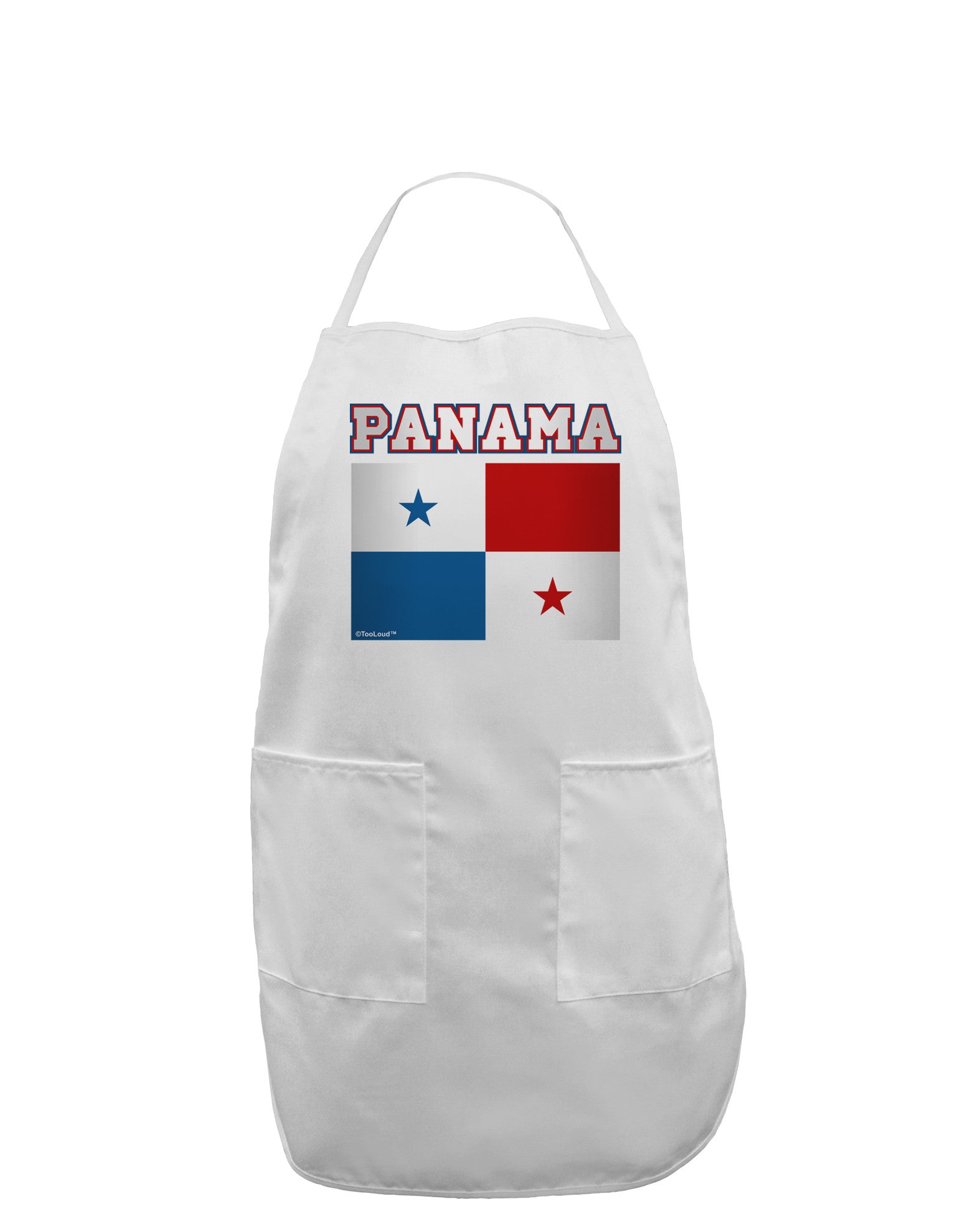 Panama Flag Adult Apron-Bib Apron-TooLoud-White-One-Size-Davson Sales