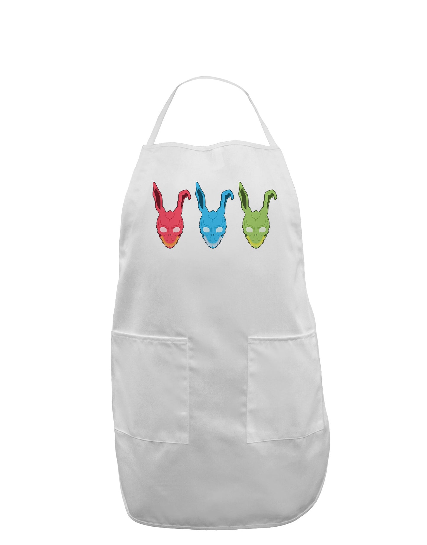 Scary Bunny Tri-color Adult Apron-Bib Apron-TooLoud-White-One-Size-Davson Sales