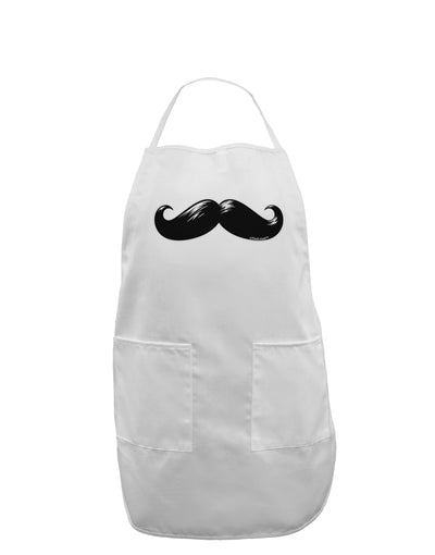 Big Black Mustache Adult Apron-Bib Apron-TooLoud-White-One-Size-Davson Sales