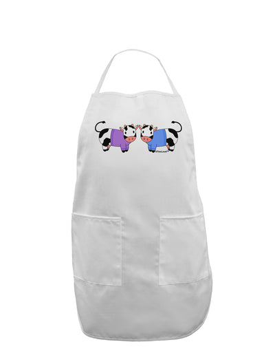 Cute Pair of Sweater Cows Adult Apron-Bib Apron-TooLoud-White-One-Size-Davson Sales